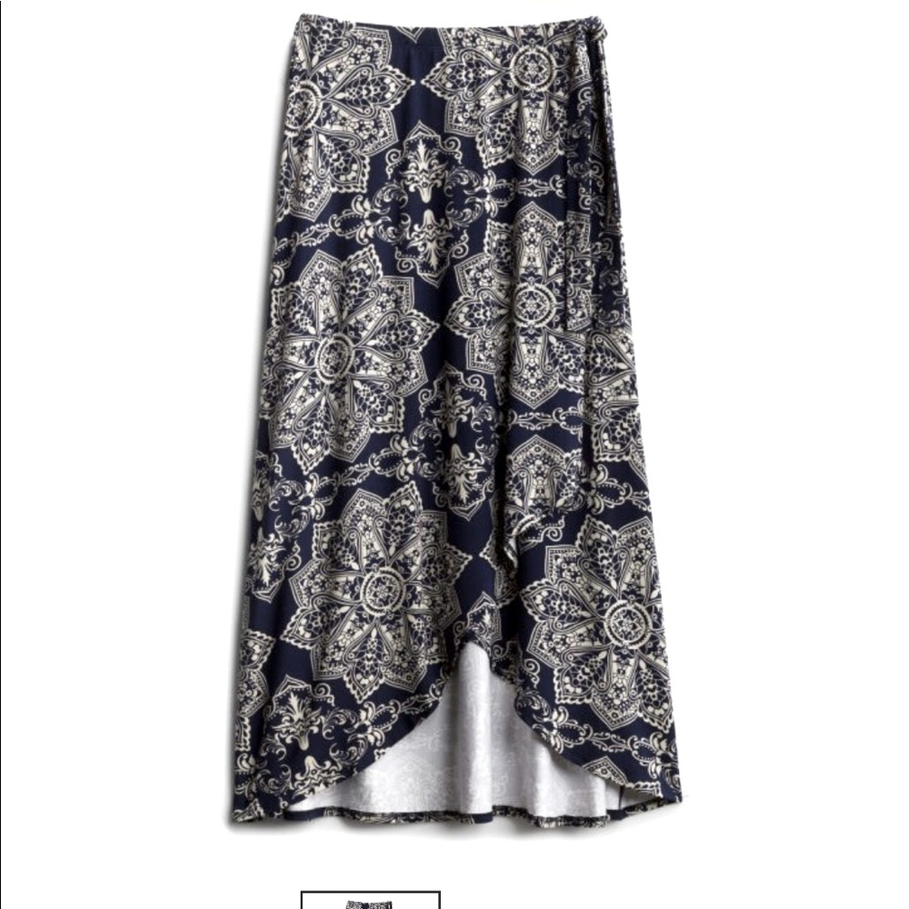 NWT Loveappella Madyson Faux Wrap Knit MIDI Skirt